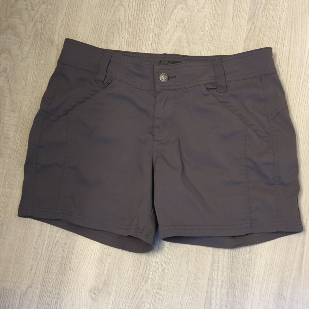 Prana Women's Active Hiking Shorts  Gray Sz 6